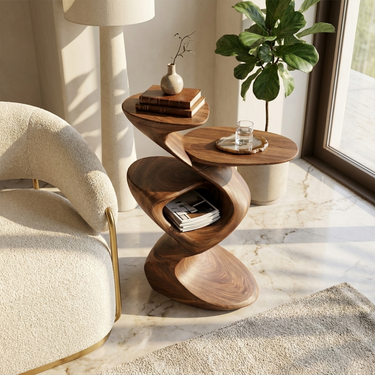 Rustic Nightstand Side Table For Bedroom