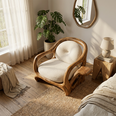 Boho Accent Chair For Living Room