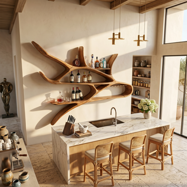 Modern Wall Wine Rack For Studio Apartment Wine Showcase
