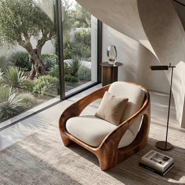 Minimalist Wooden Armchair For Contemporary Home