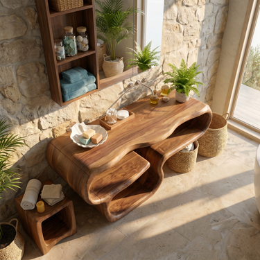 Rustic Floating Bathroom Vanity For Bath Room