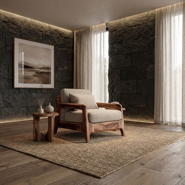 Modern Lounge Chair With Wide Seat For Living Room