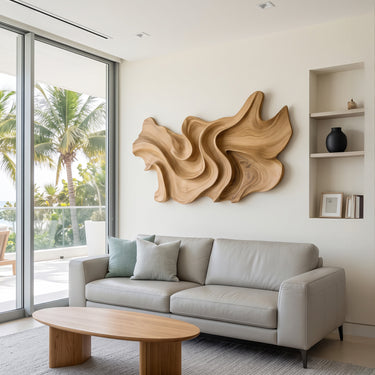 Modern Sculptural Wall Art With Abstract Design For Bedroom