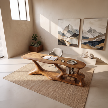 Modern Loop Base Writing Desk Bedroom Office