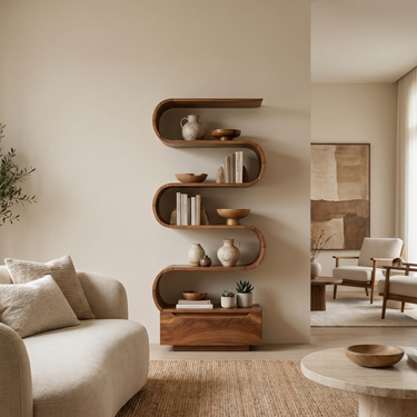 Sculptural Bookcase For Home Office
