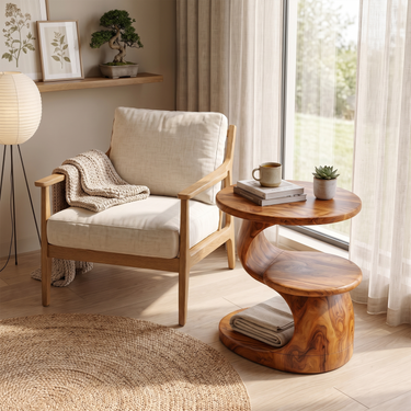Minimalist End Table For Apartment Living Room