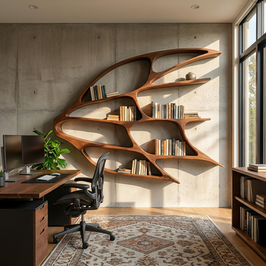 Handmade Wooden Wall Mounted Bookshelf For Home Living