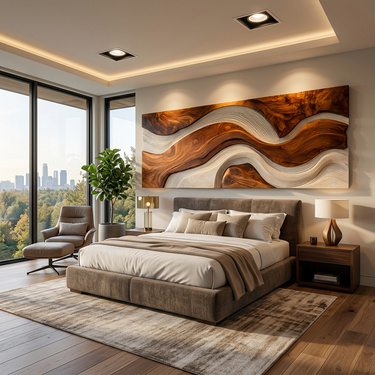 Abstract Sculpture Wooden Wall Art For Living Room