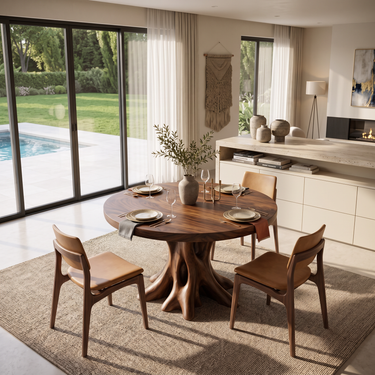 Modern Round Dining Table For Elegant Dining Room Design