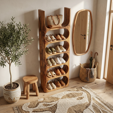 Modern Vertical Shoe Rack For Apartment Entryway Storage Corner