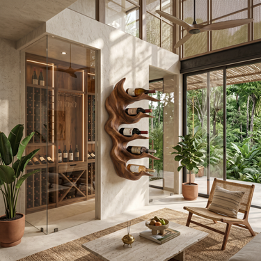 Organic Sculptural Wine Storage Holder For Modern Home