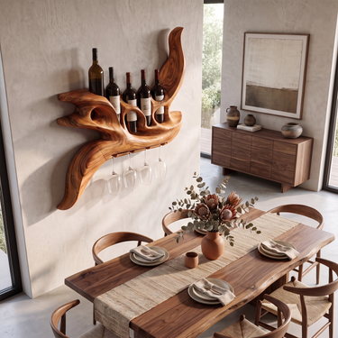 Abstract Wall Wine Rack For Luxury Interior