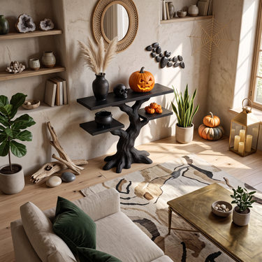 Modern Twisted Tree Entryway Table For Gothic Halloween Decor