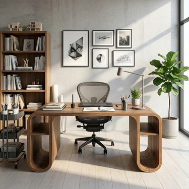 Mid Century Executive Desk For Home Office