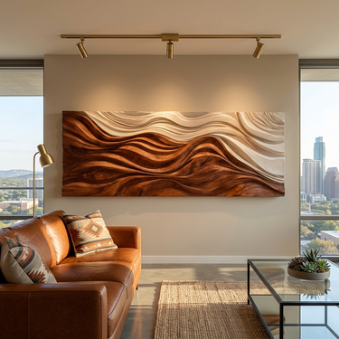 Natural Wood Carved Wall Art For Modern Home Decor