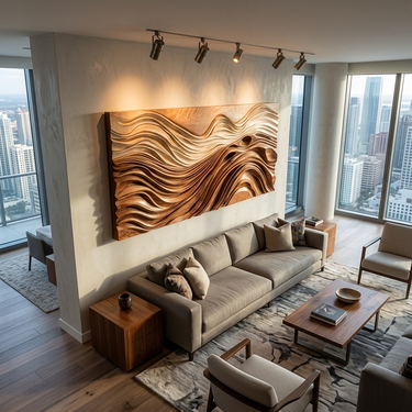 Abstract Natural Wood Wall Art For Wall Decor