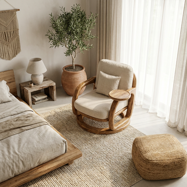 Boho Reading Chair For Living Room