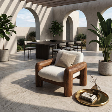 Modern Chunky Frame Armchair For Cozy Living Room