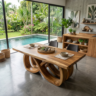 Resort Entertaining Table For Tropical Villa Patio