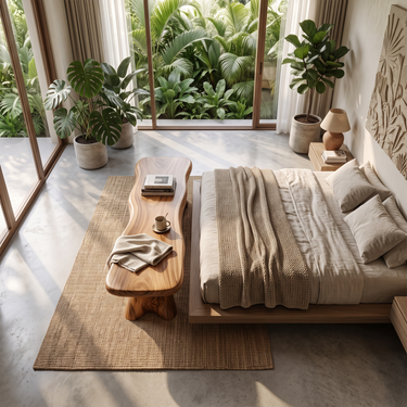 Organic Sculptural Bench For Living Room Entryway