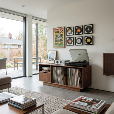 Contemporary Turntable Record Cabinet For Living Room