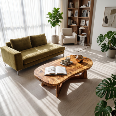 Nordic Wood Coffee Table For Cozy Lounge