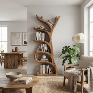 Sculptural Bookcase For Reading Corner