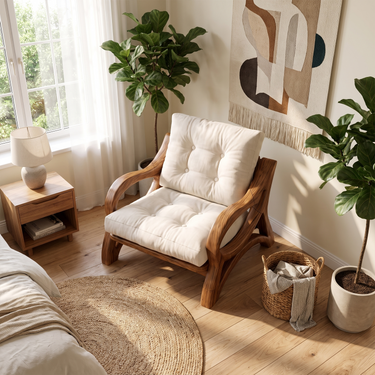 Scandinavian Statement Accent Chair For Living Room