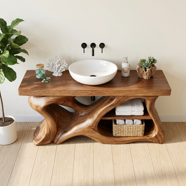 Mid Century Bathroom Vanity For Bath Space