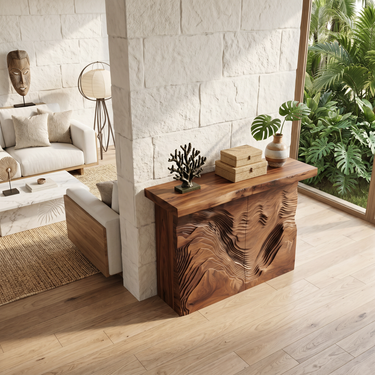 Modern Live Form Console Table For Resort Lounge Interior