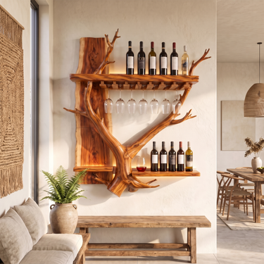 Artistic Branch Wine Shelf For Home Lounge
