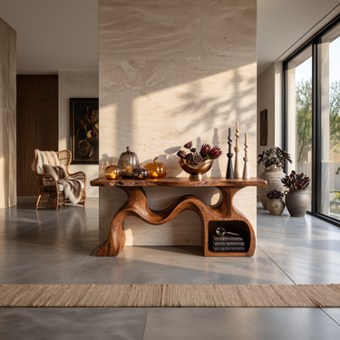 Modern Twisted Base Console Table For Halloween Home Furniture