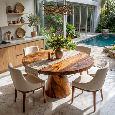 Luxury Round Center Table For Wine Dining Room