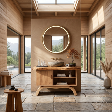 Modern Double Sink Vanity For Master Bathroom Interior