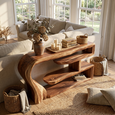 Boho Modern Console Table For Bedroom Living Room