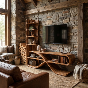 Organic Modern Media Console For Living Room