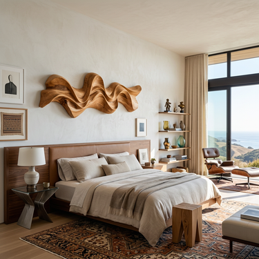 Modern Wavy Wall Art Sculpture For Living Room