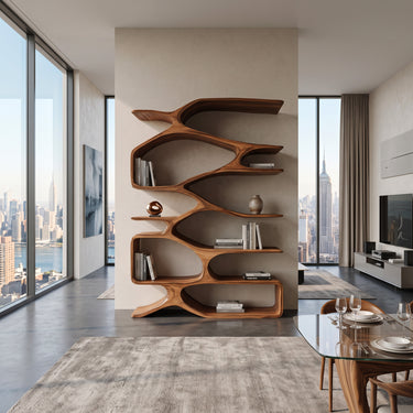 Organic Sculptural Bookshelf For Living Decor