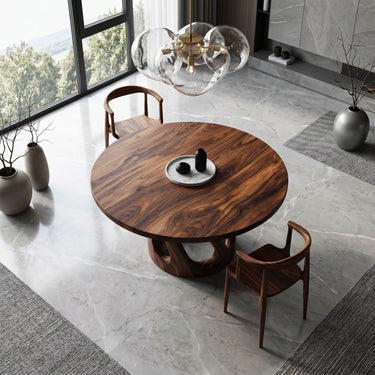 Contemporary Open Base Dining Table For Breakfast Nook