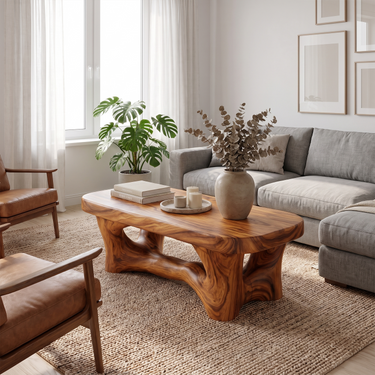 Sculptural Coffee Table For Contemporary Living Room