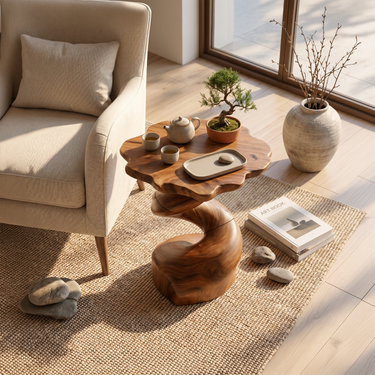Mid Century Modern Side Table For Apartment