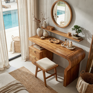 Minimalist Vanity Table Walk In Closet Makeup Area Personal Space