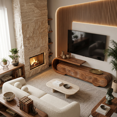 Modern Wooden TV Stand For Luxury Home Decor
