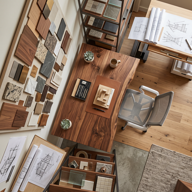 Modern Live Edge Floating Desk For Home Workspace
