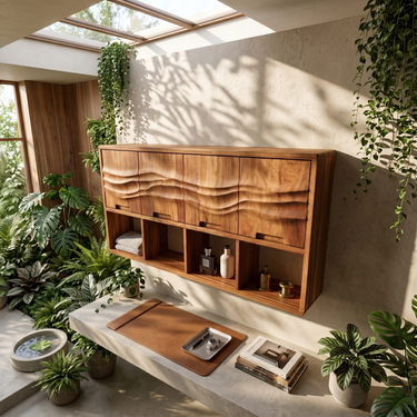 Modern Sculptural Bathroom Cabinet Master Bathroom