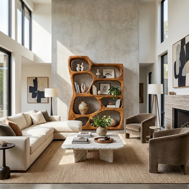 Handcrafted Wooden Bookshelf For Stylish Storage And Living Room