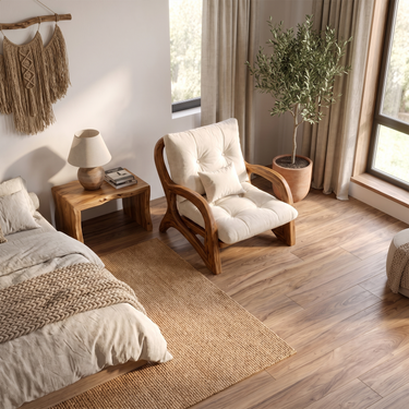 Contemporary Organic Wood Chair For Bedroom