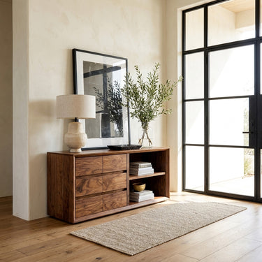 Wooden Console Table With Shelf And Drawer For Modern Home