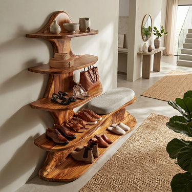 Industrial Shoe Organizer Rack For Urban Loft Entryway Corner