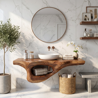 Rustic Bathroom Vanity For Powder Room